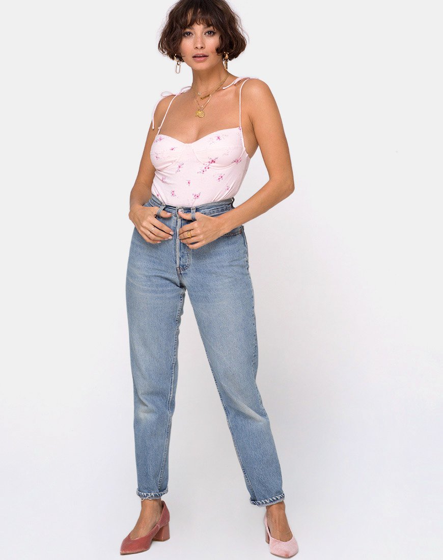 Bild von Lancheti Mieder in Forget Me Not Floral Pink