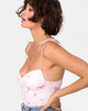 Bild von Lancheti Mieder in Forget Me Not Floral Pink