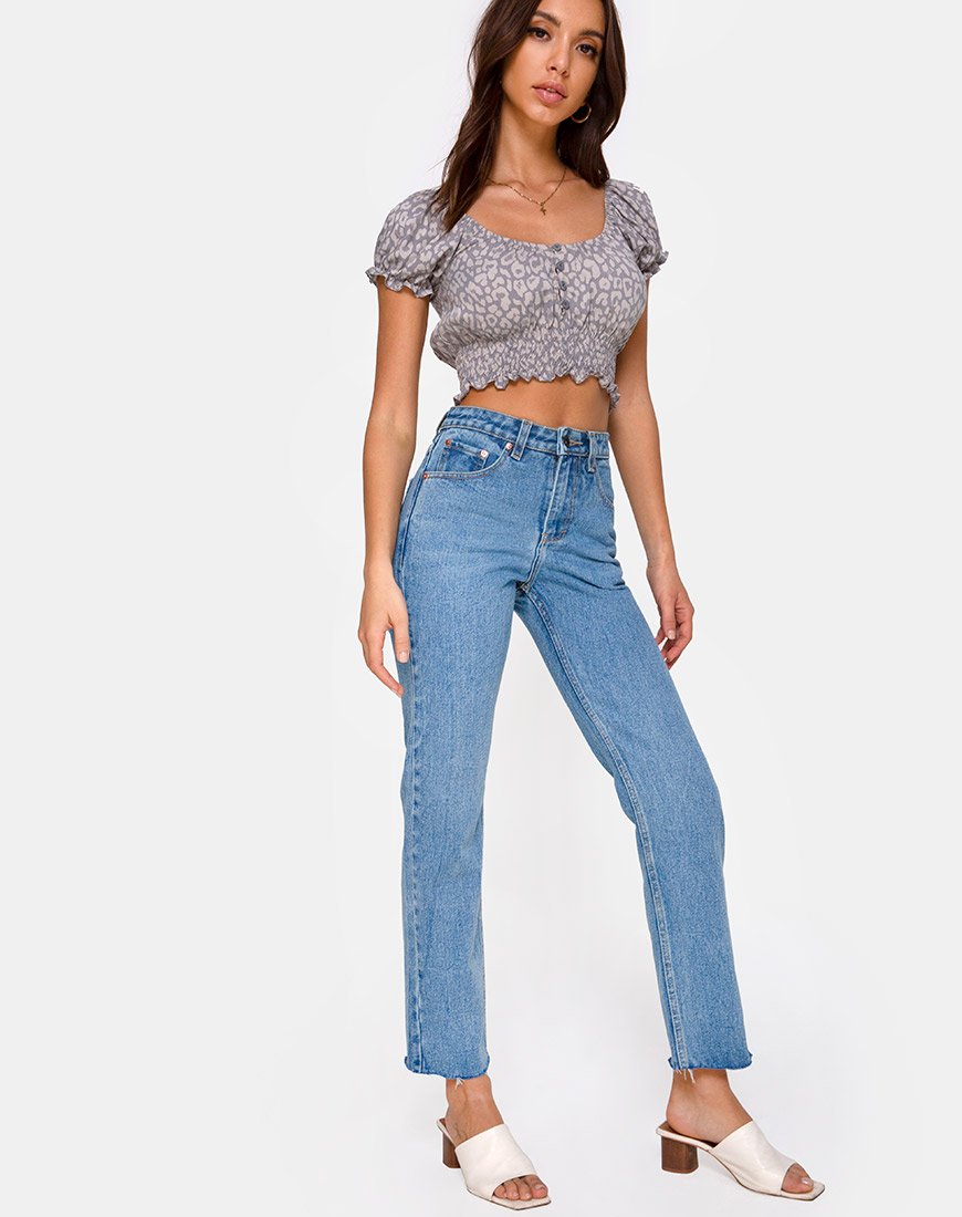 Bild von Lanfy Top in Leopard Daze Grau