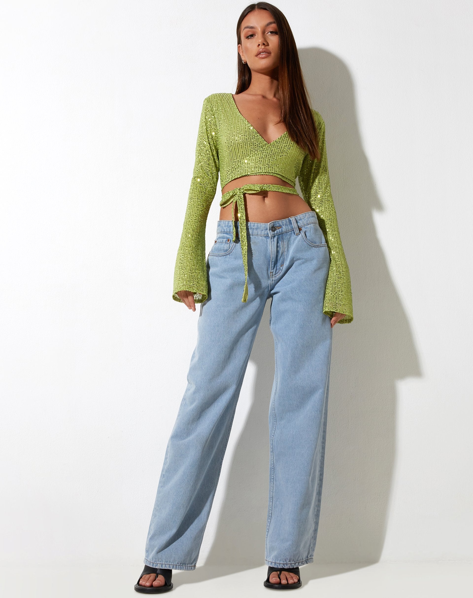 Bild von Lania Cardi in Drape Pailletten lindgrün