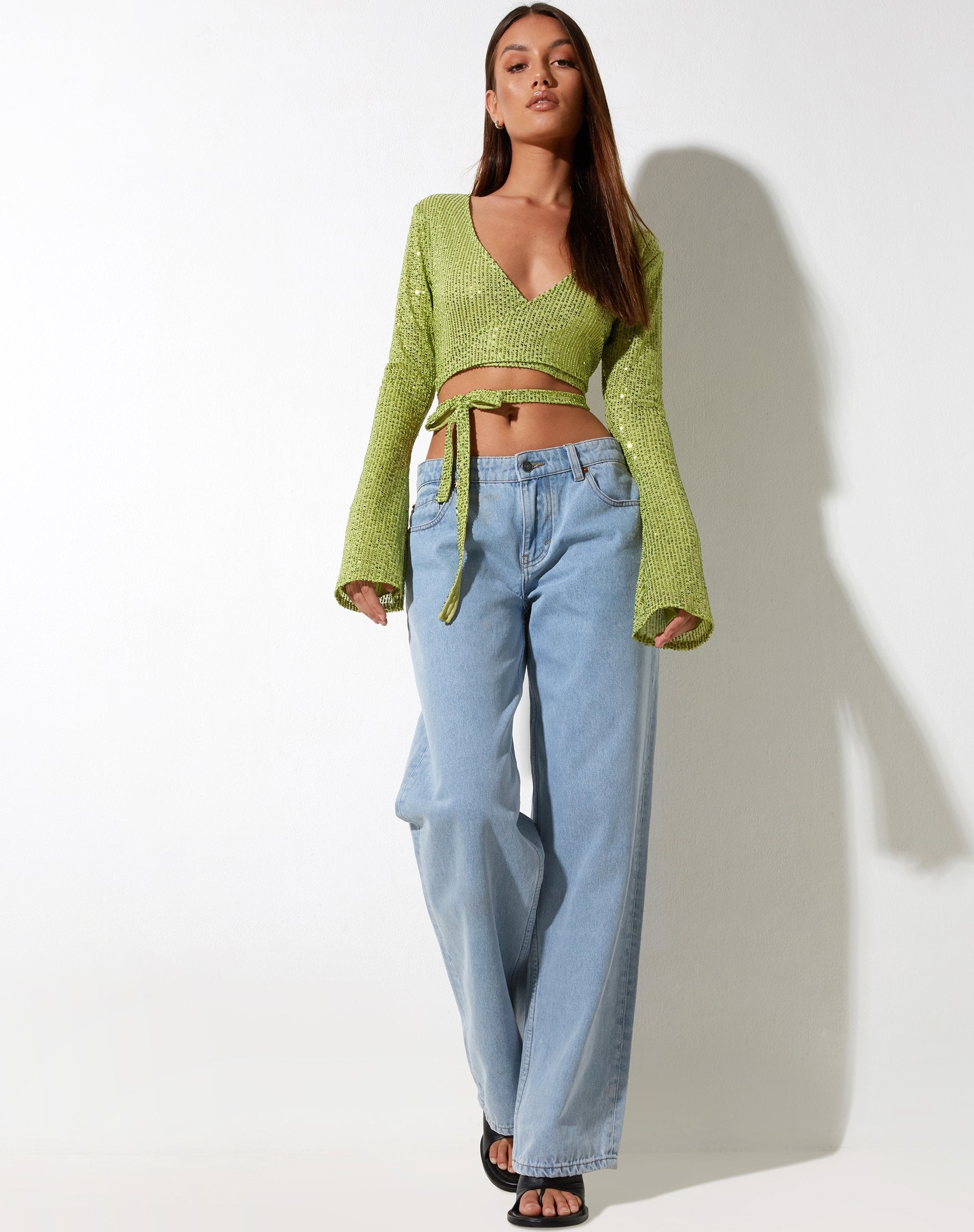Bild von Lania Cardi in Drape Pailletten lindgrün
