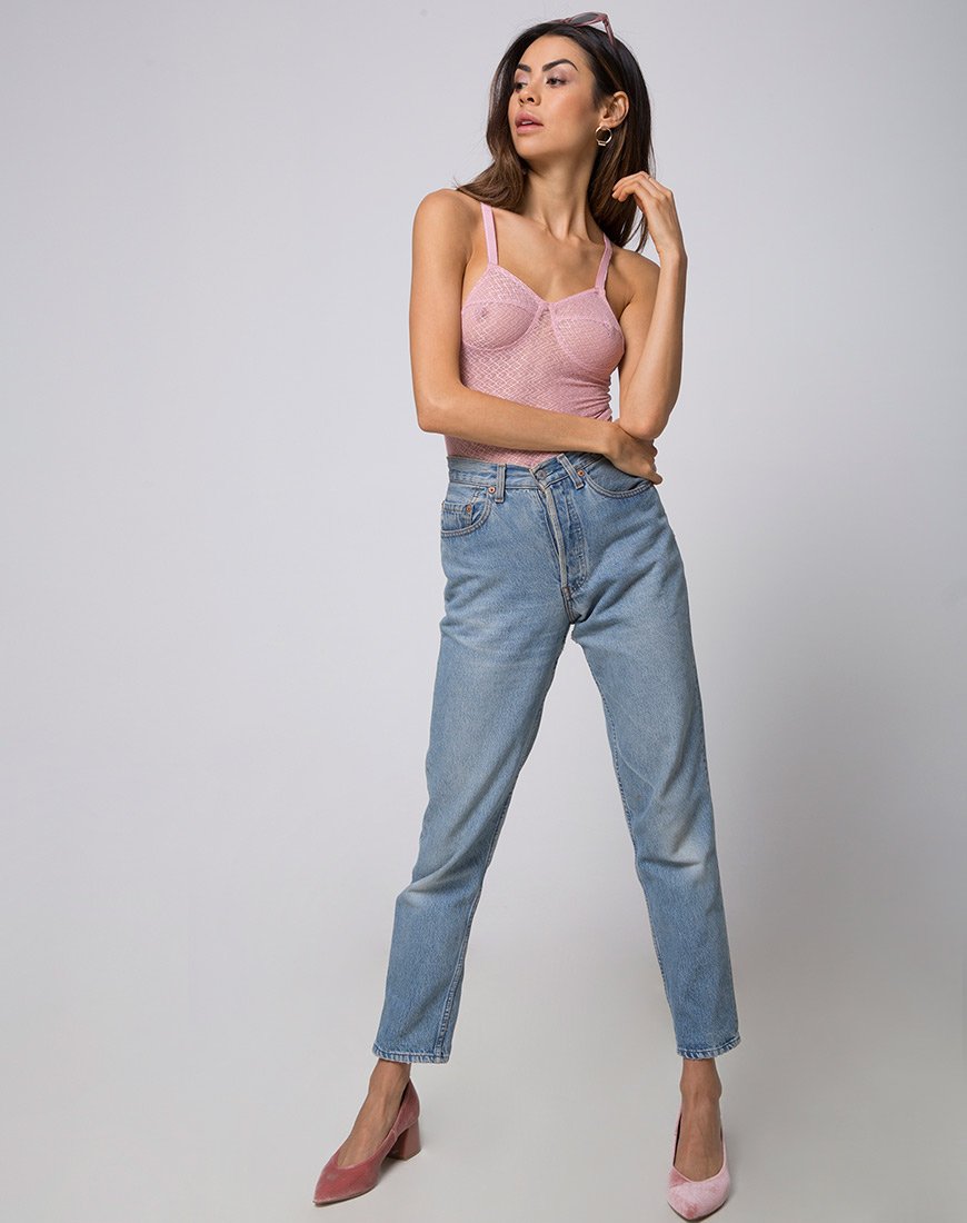 Image of Lanora Mieder aus Lacey Knit Blush