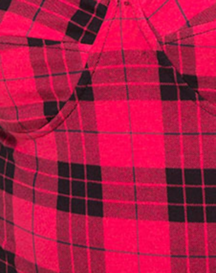 Image of Lantas Mieder in Winterkariert Rot Schwarz