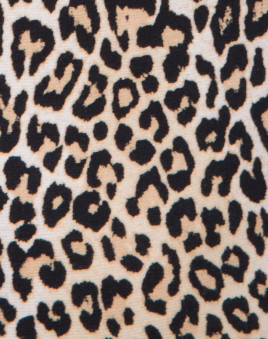 Image of Lao Tiefes Mieder in Rar Leopard Braun