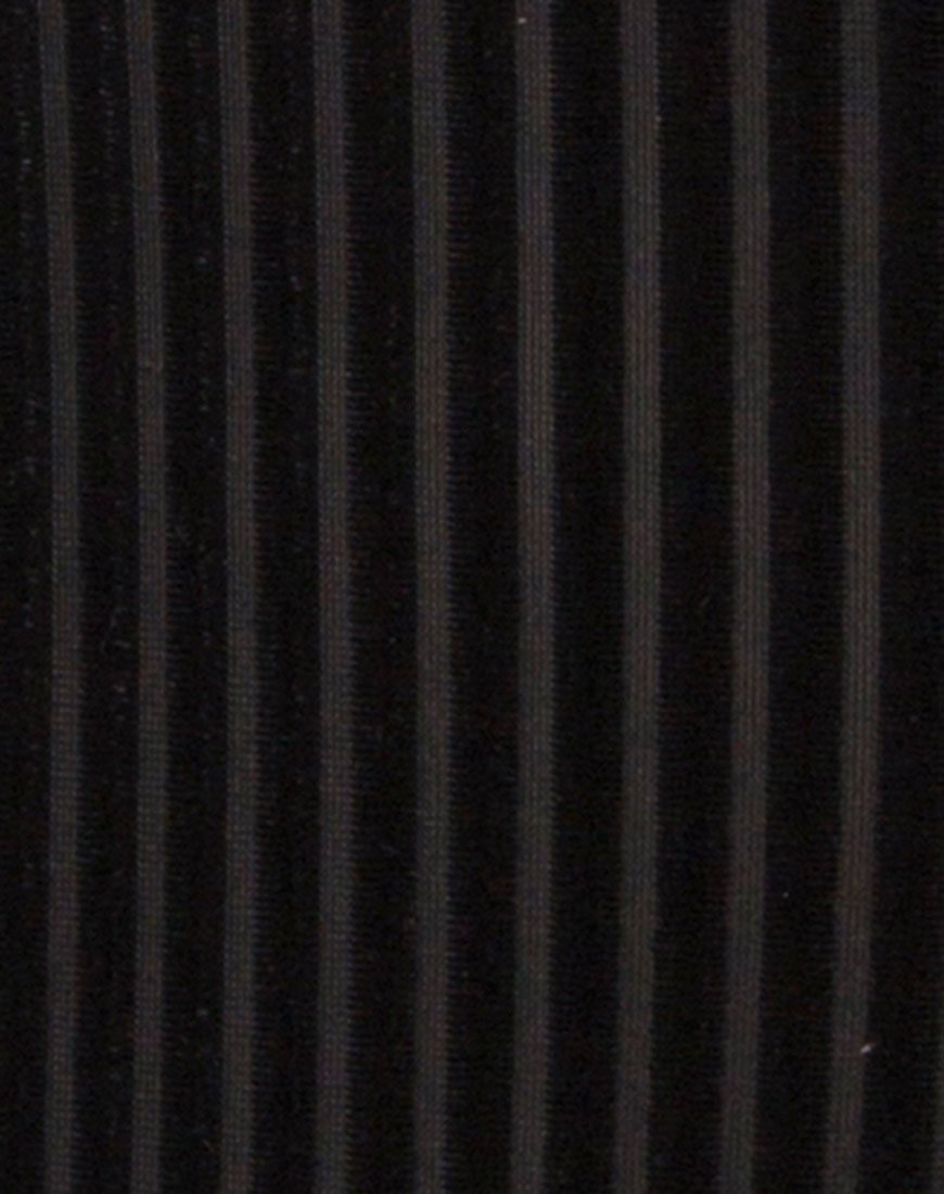 Image of Lao Tief ausgeschnittenes Mieder in Schwarz mit durchsichtigen Streifen