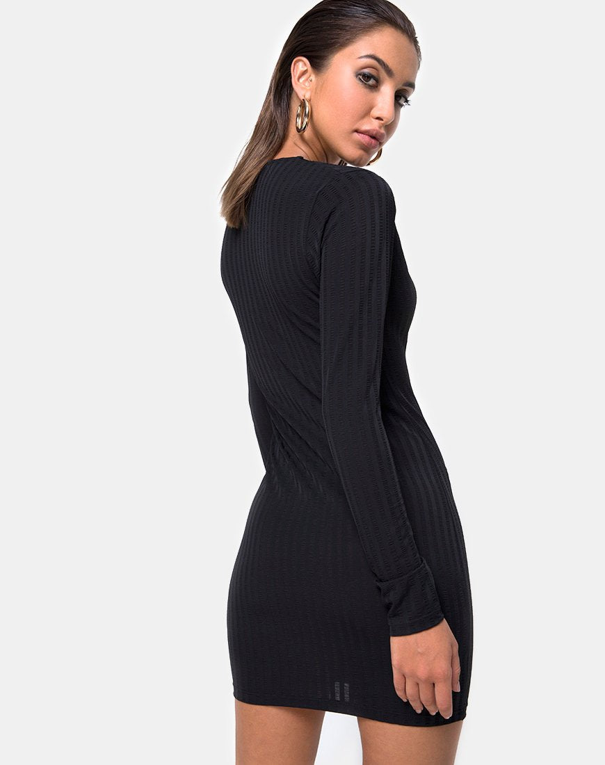 Image of Laoda Bodycon Kleid in Schwarz
