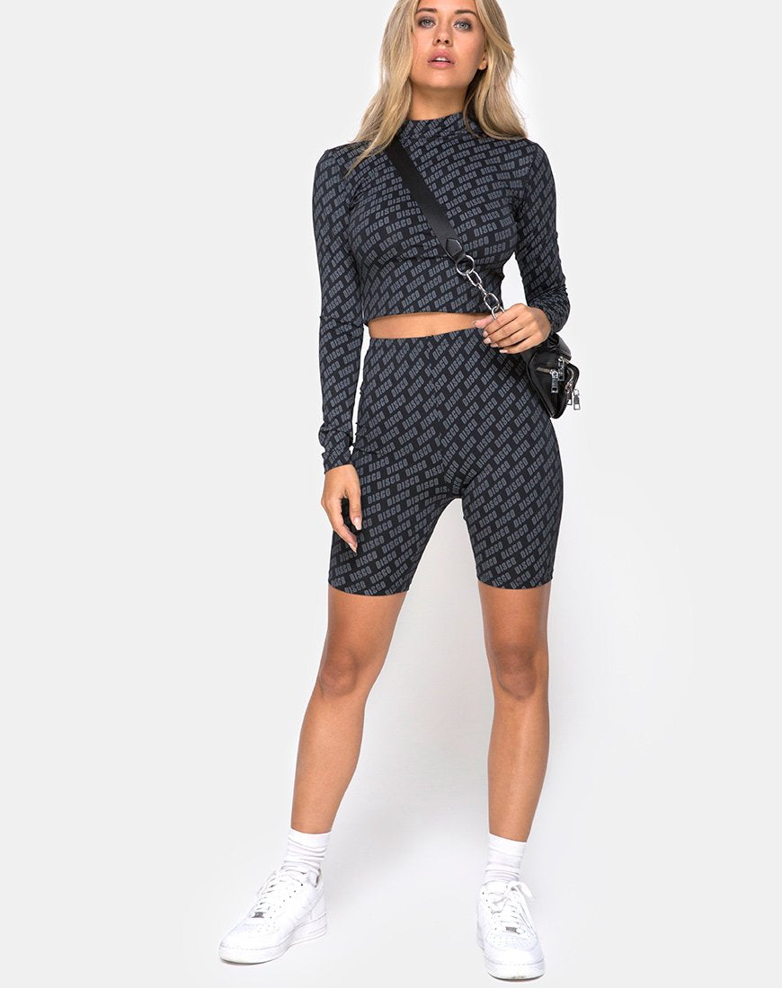 Bild von Lara Crop Top in Diagonal Disco Silber