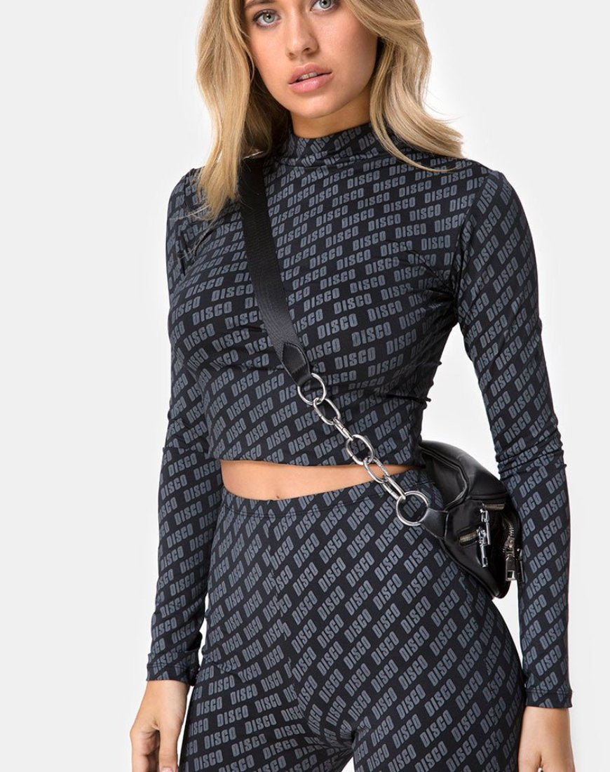 Bild von Lara Crop Top in Diagonal Disco Silber