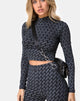 Bild von Lara Crop Top in Diagonal Disco Silber