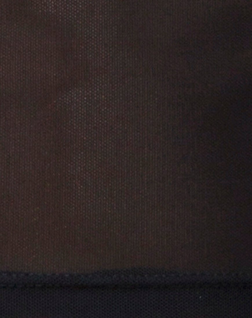 Bild von Rhala Crop Top aus schwarzem Netz