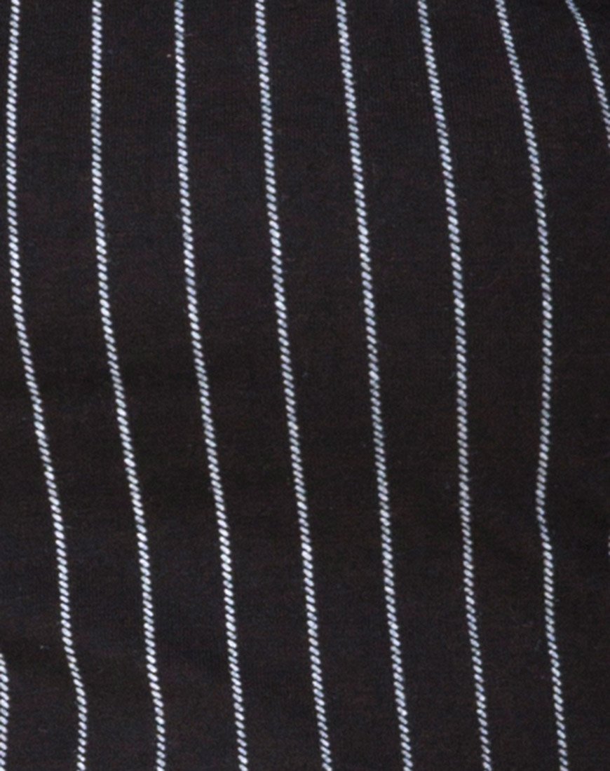 Image of Lara Top in Nadelstreifen Schwarz
