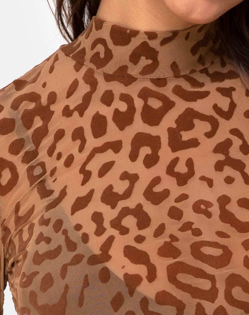 Image of Lara Crop Top in Tierflock Tan Braun