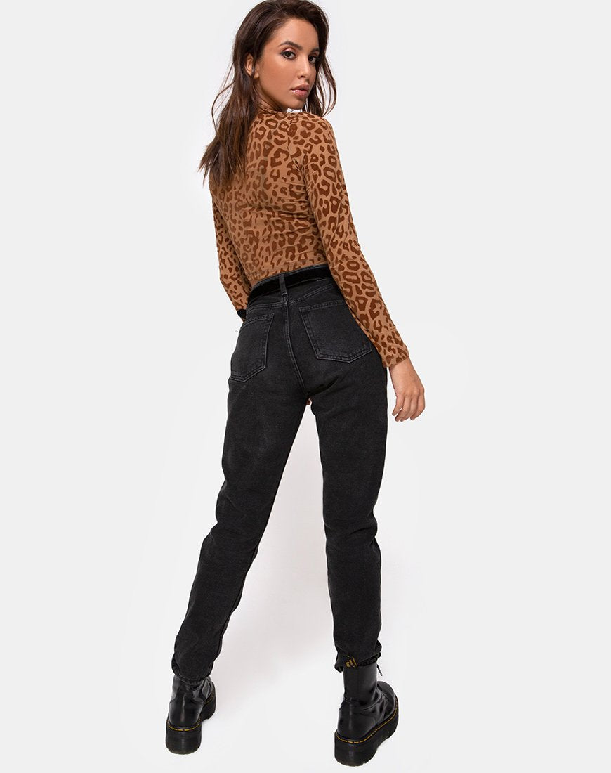 Image of Lara Crop Top in Tierflock Tan Braun