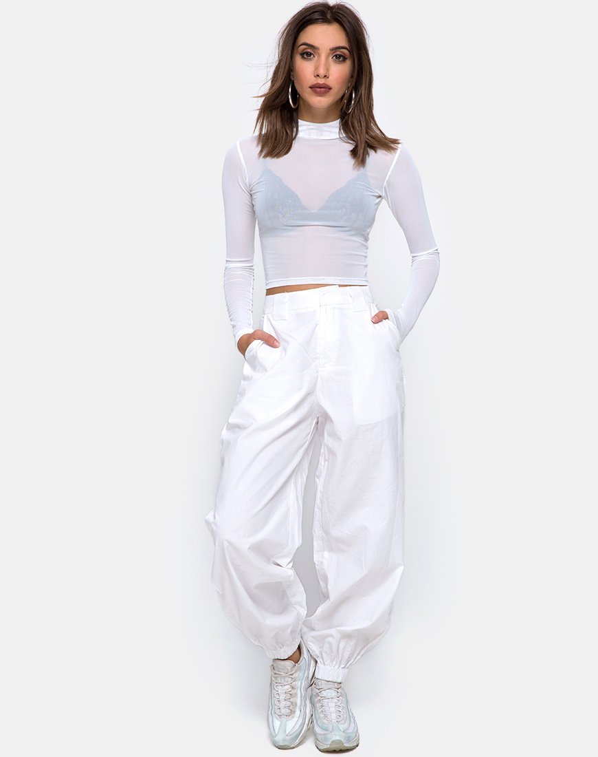 Bild von Rhala Crop Top aus weißem Netz