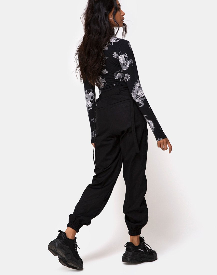 Bild von Lara Crop Top in Black Dragon