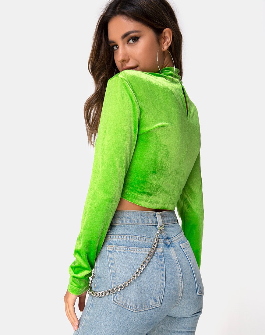 Bild von Lara Crop Top in Velvet Lime