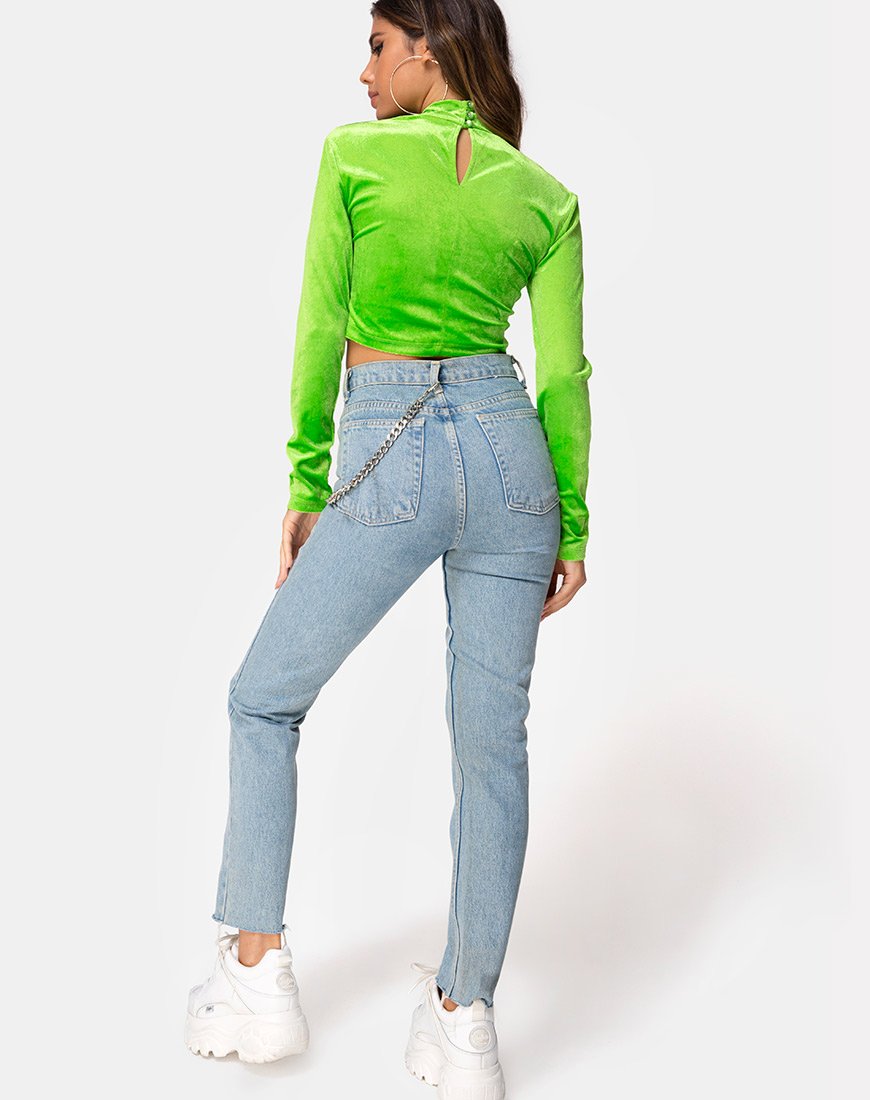 Bild von Lara Crop Top in Velvet Lime