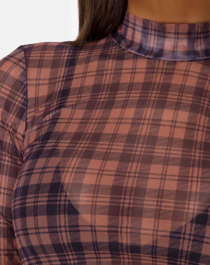 Bild von Lara Crop Top aus Netz Checking Out Braun
