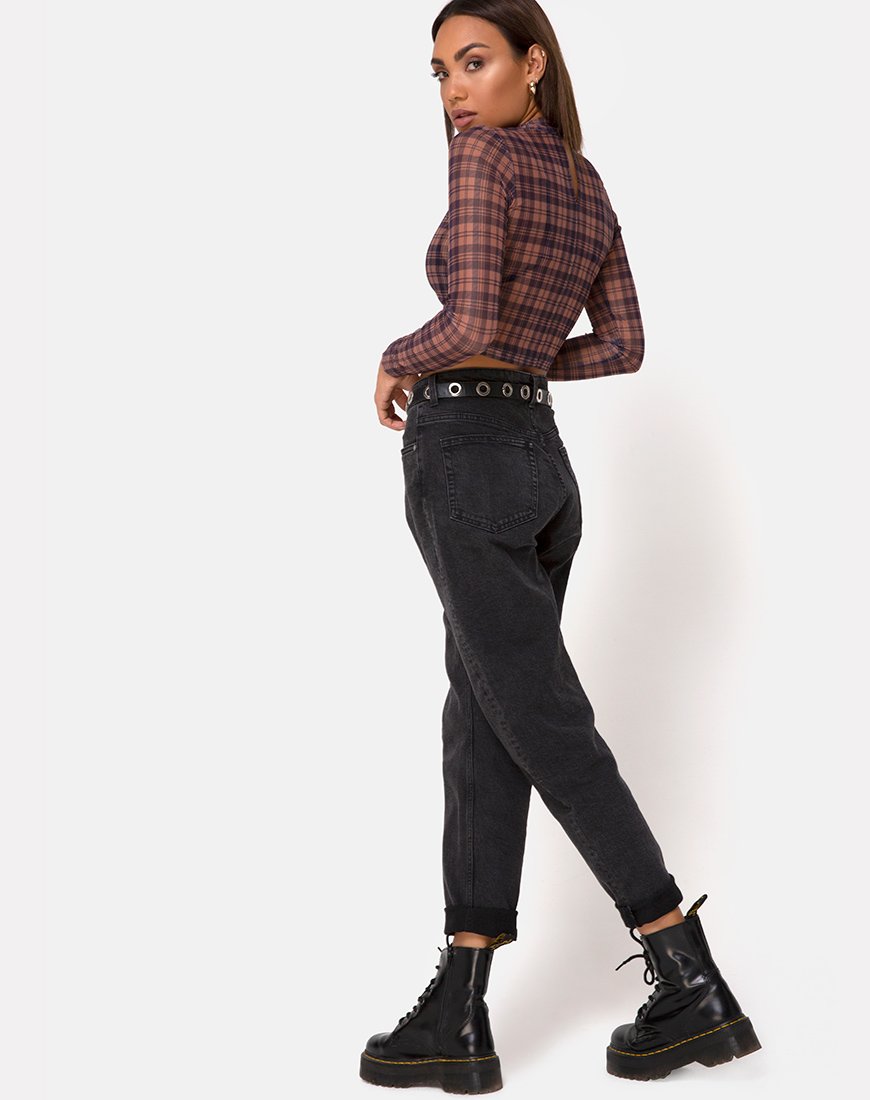 Bild von Lara Crop Top aus Netz Checking Out Braun
