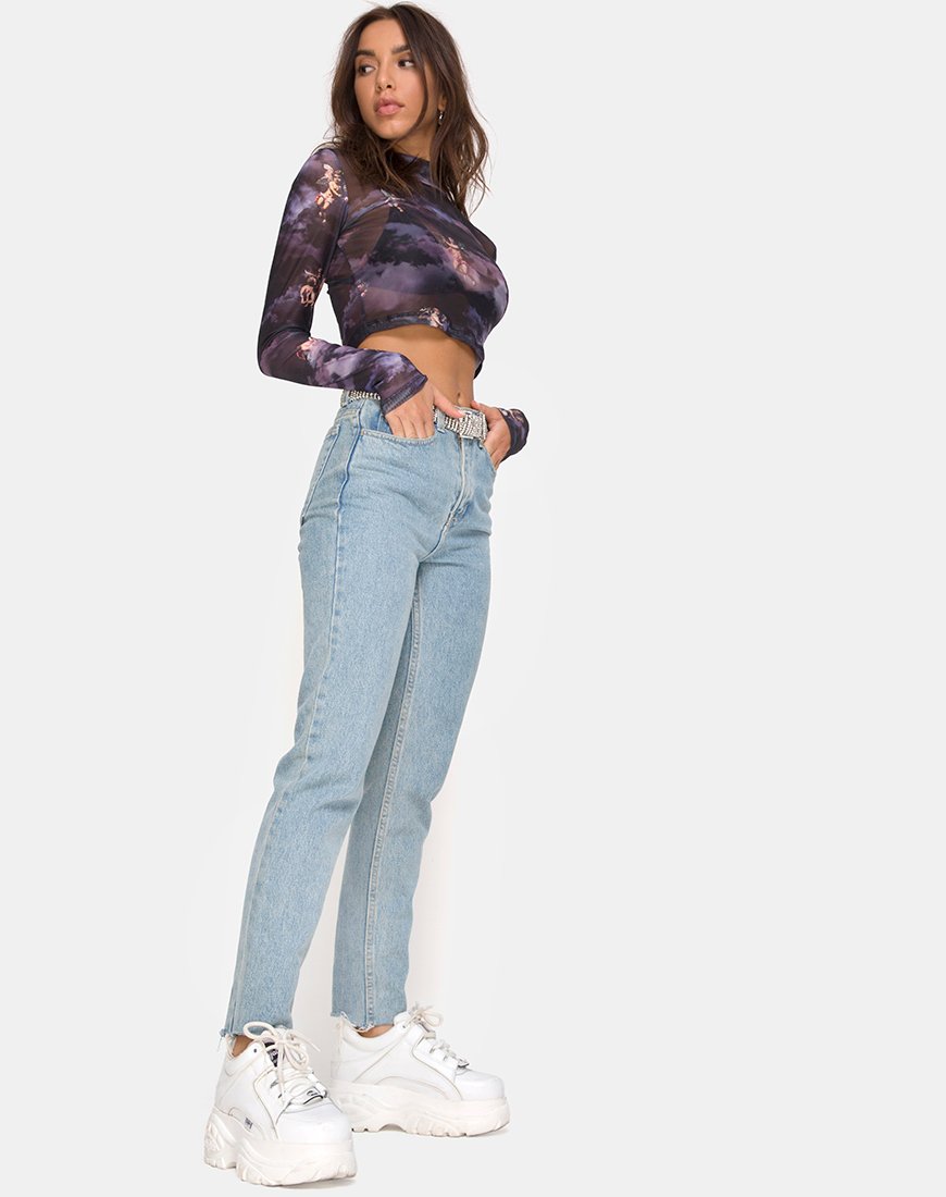 Bild von Lara Crop Top in Dark Angel Mesh