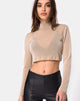 Bild von Lara Crop Top in Netz Tan