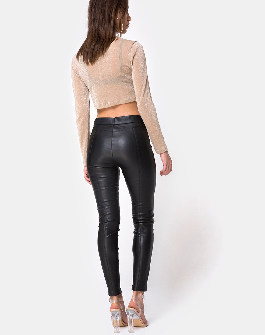 Bild von Lara Crop Top in Netz Tan