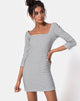 Image of Laras Kleid aus Gingham Schwarz Elfenbein