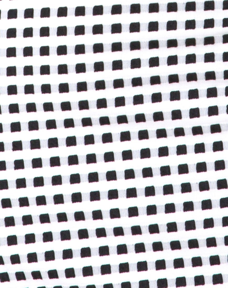 Image of Laras Kleid aus Gingham Schwarz Elfenbein