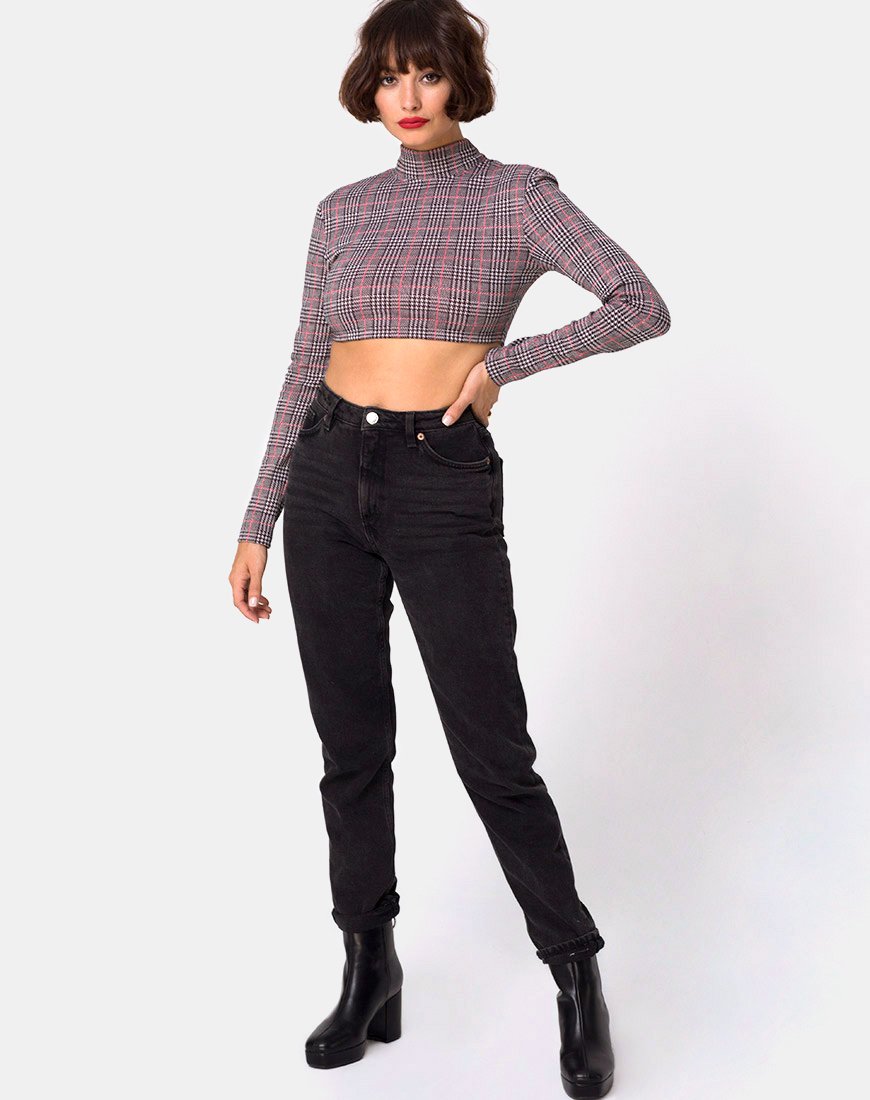 Bild von Laretta Crop Top in Charles Check Blush