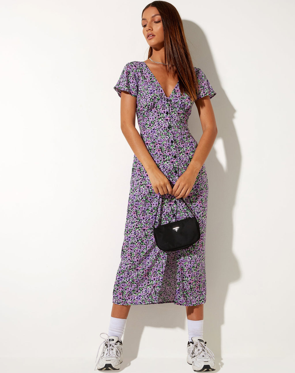 Larin Midikleid in Fliederblüte