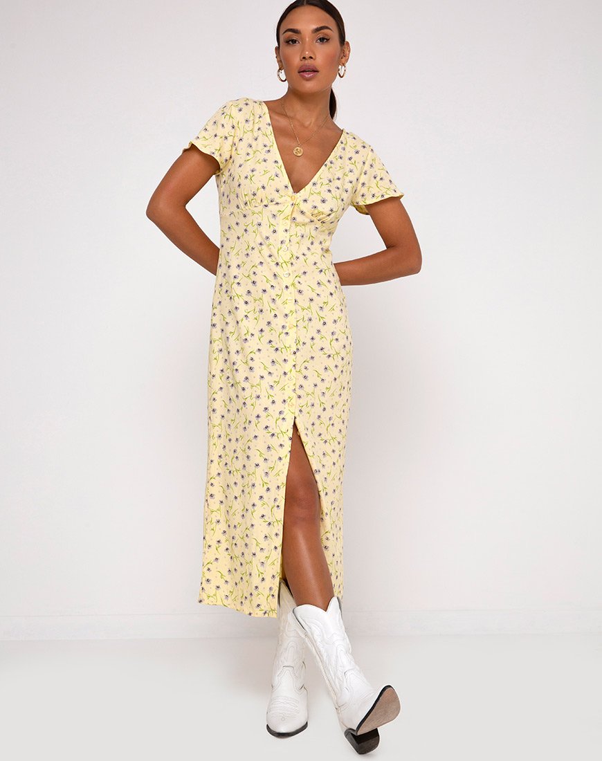 Larin Midikleid in Wild Flower Lemon Drop
