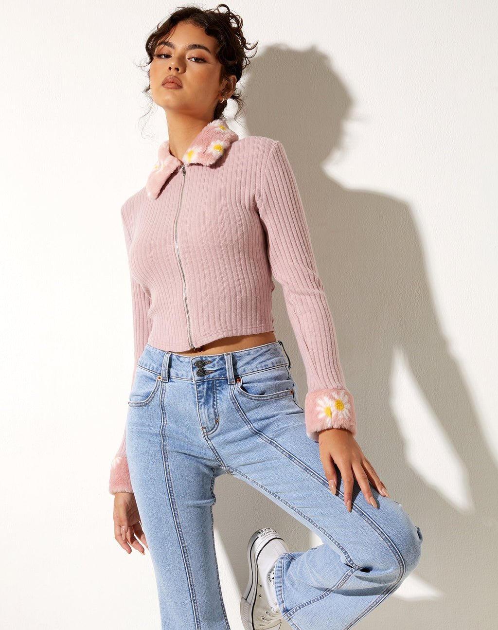Larita Cardi aus Strick in Altrosa