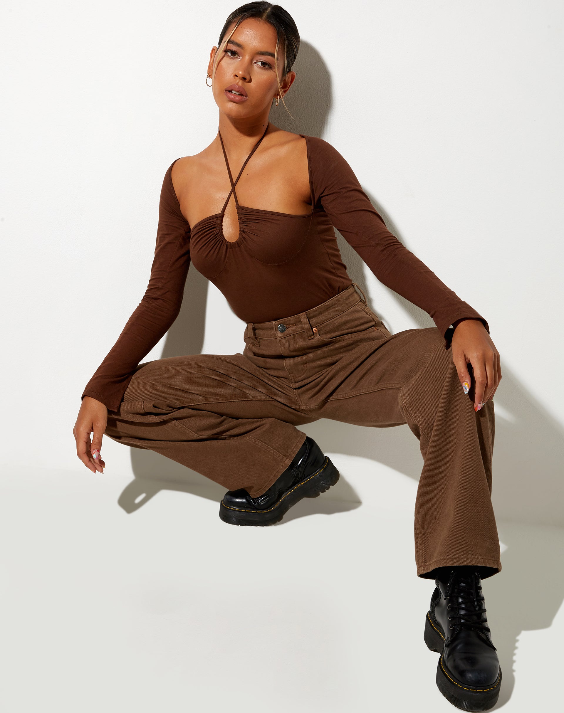 Bild von Lasira Mieder aus Lycra Kakao