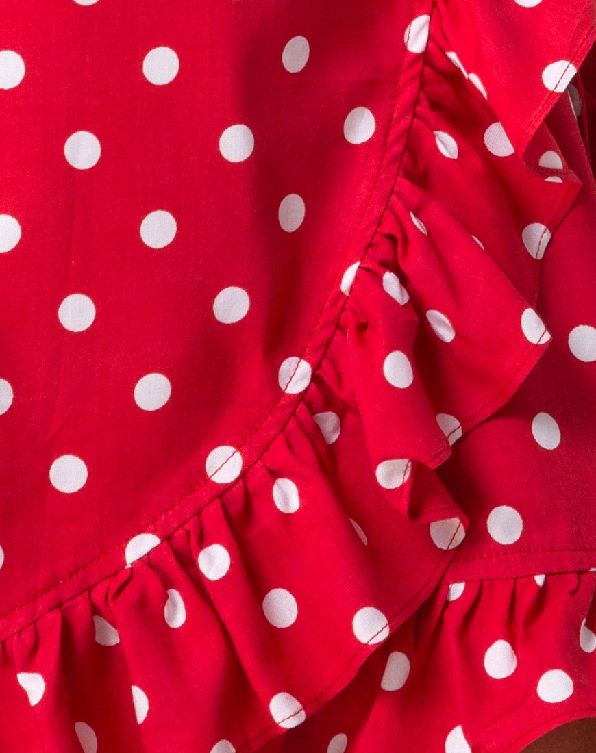 Image of Lasky Kleid in Medium Polka Rot und Weiß