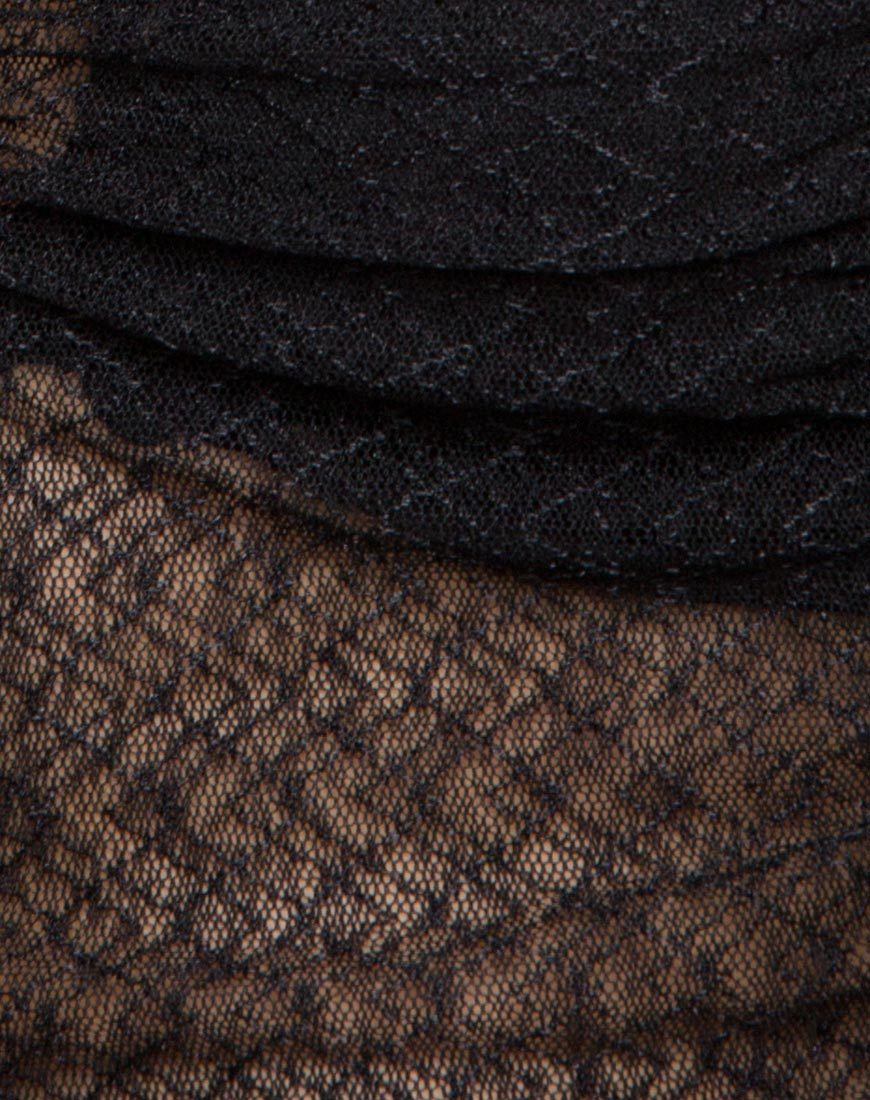 Image of Launa Minikleid aus Lacey Knit Schwarz