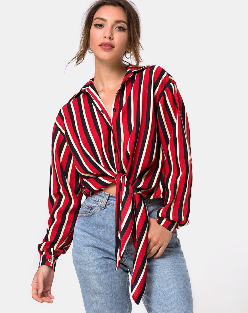 Lauv Hemd in Sunset Stripe Vertikal