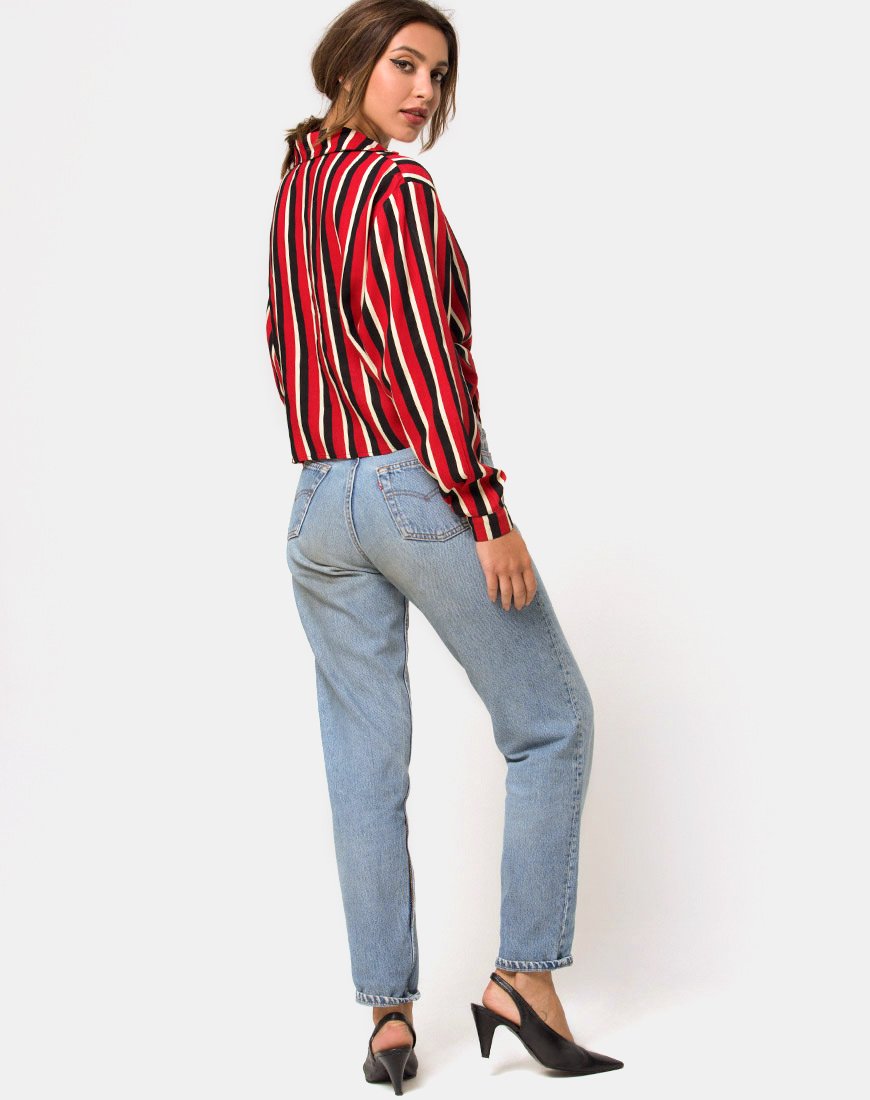 Image of Lauv Hemd in Sunset Stripe Vertikal