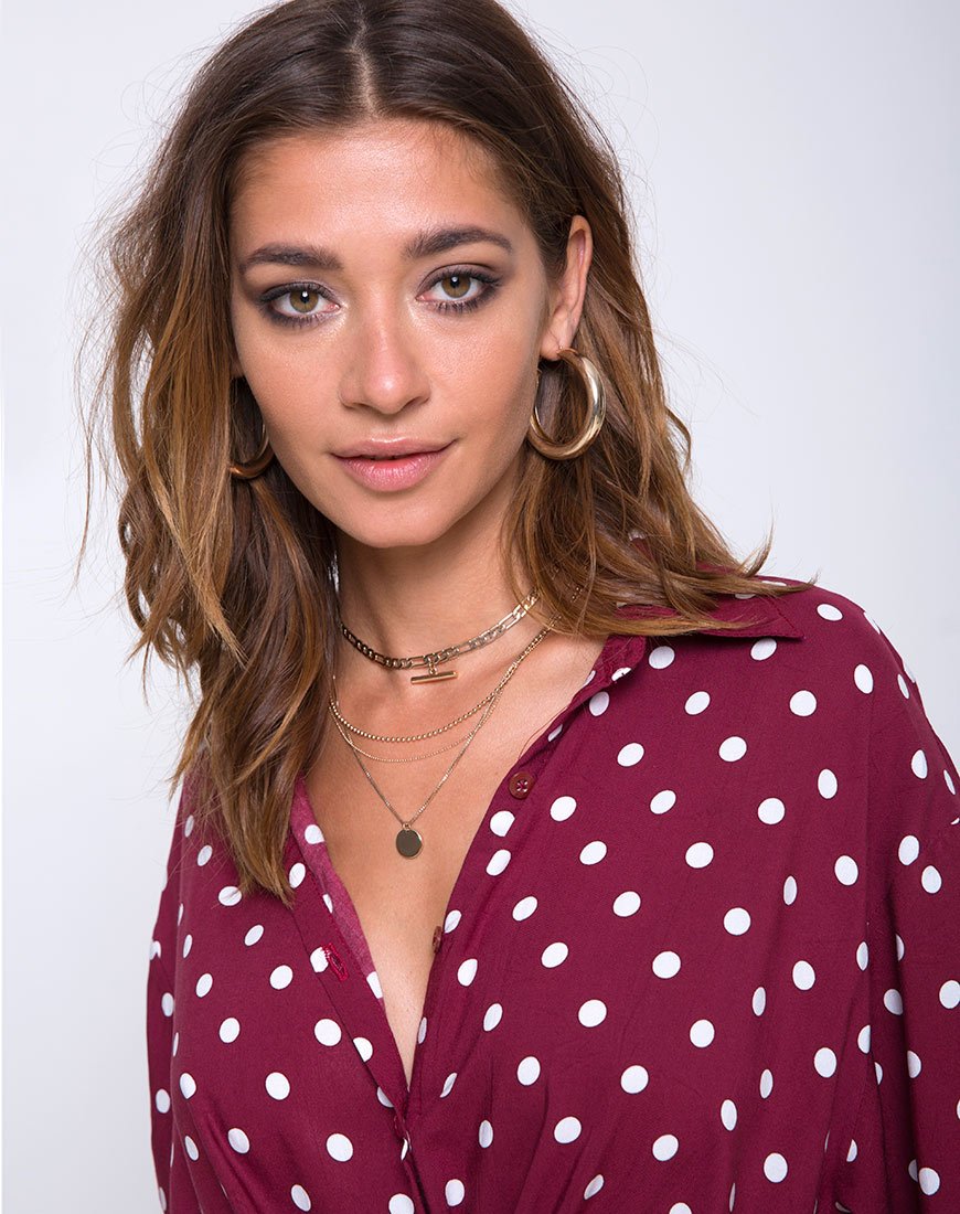 Image von Lauv Shirt in Medium Polka Wein
