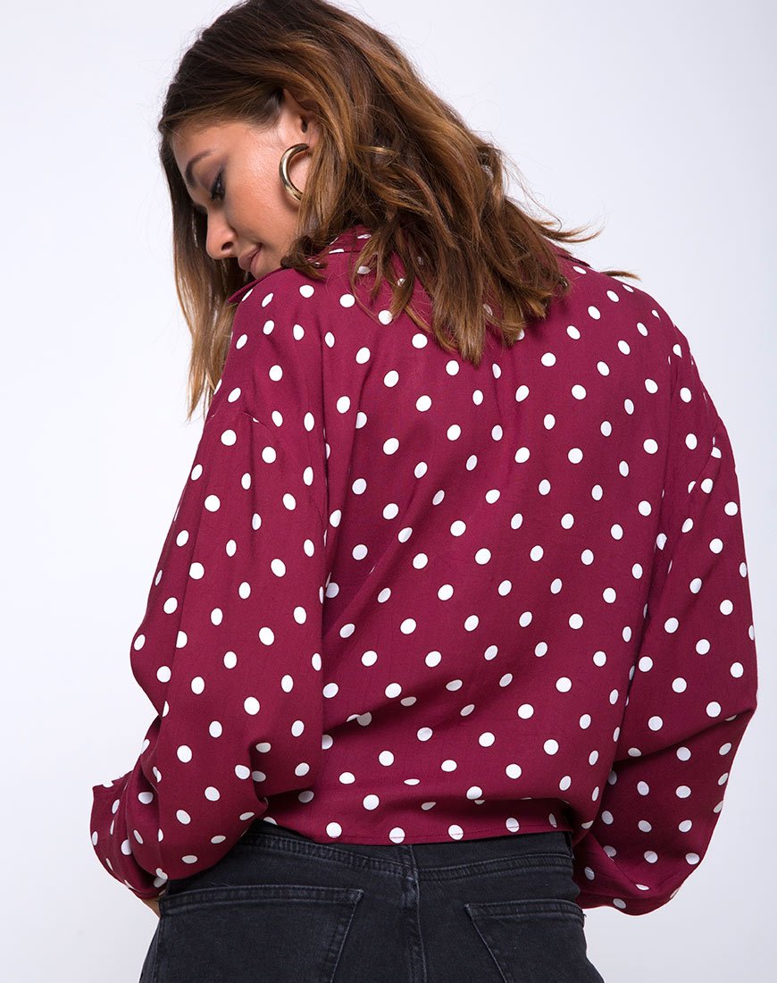 Image von Lauv Shirt in Medium Polka Wein