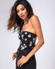 Bild von Lax Bandeau Mieder in Grunge Daisy Floral