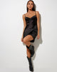Image of Lebby Minikleid aus Satin Schwarz