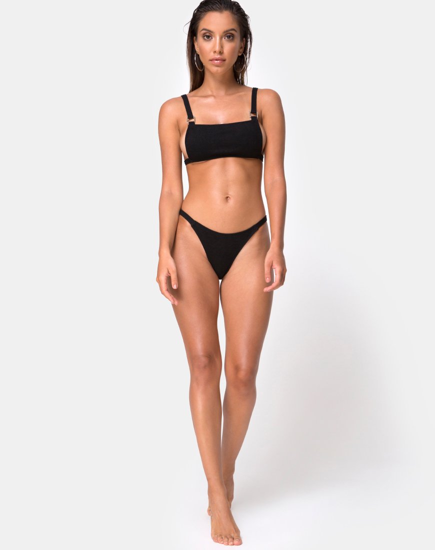 Bild von Leema Bikiniunterteil in Schwarz Rib