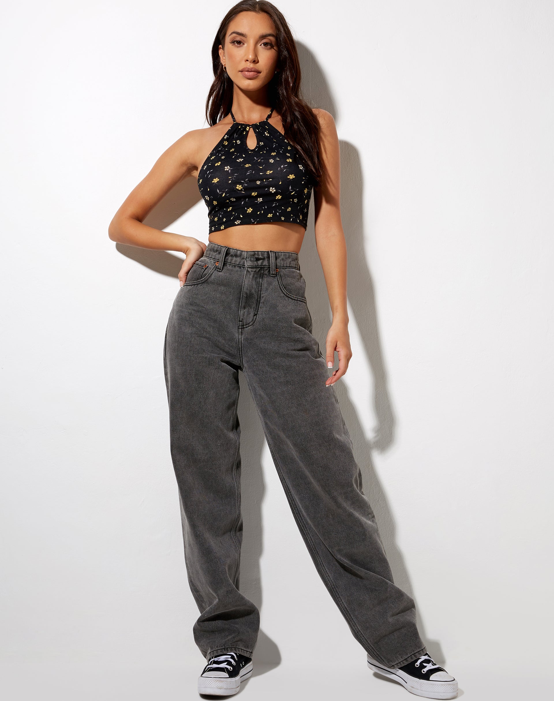 Bild von Lelo Crop Top in Pretty Petal Schwarz