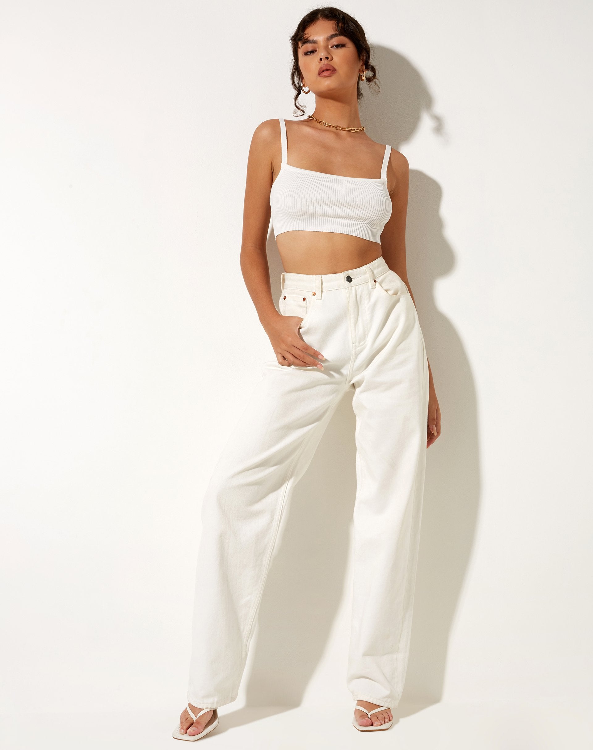 Bild von Lemia Bralette Top in Rib Star Weiß