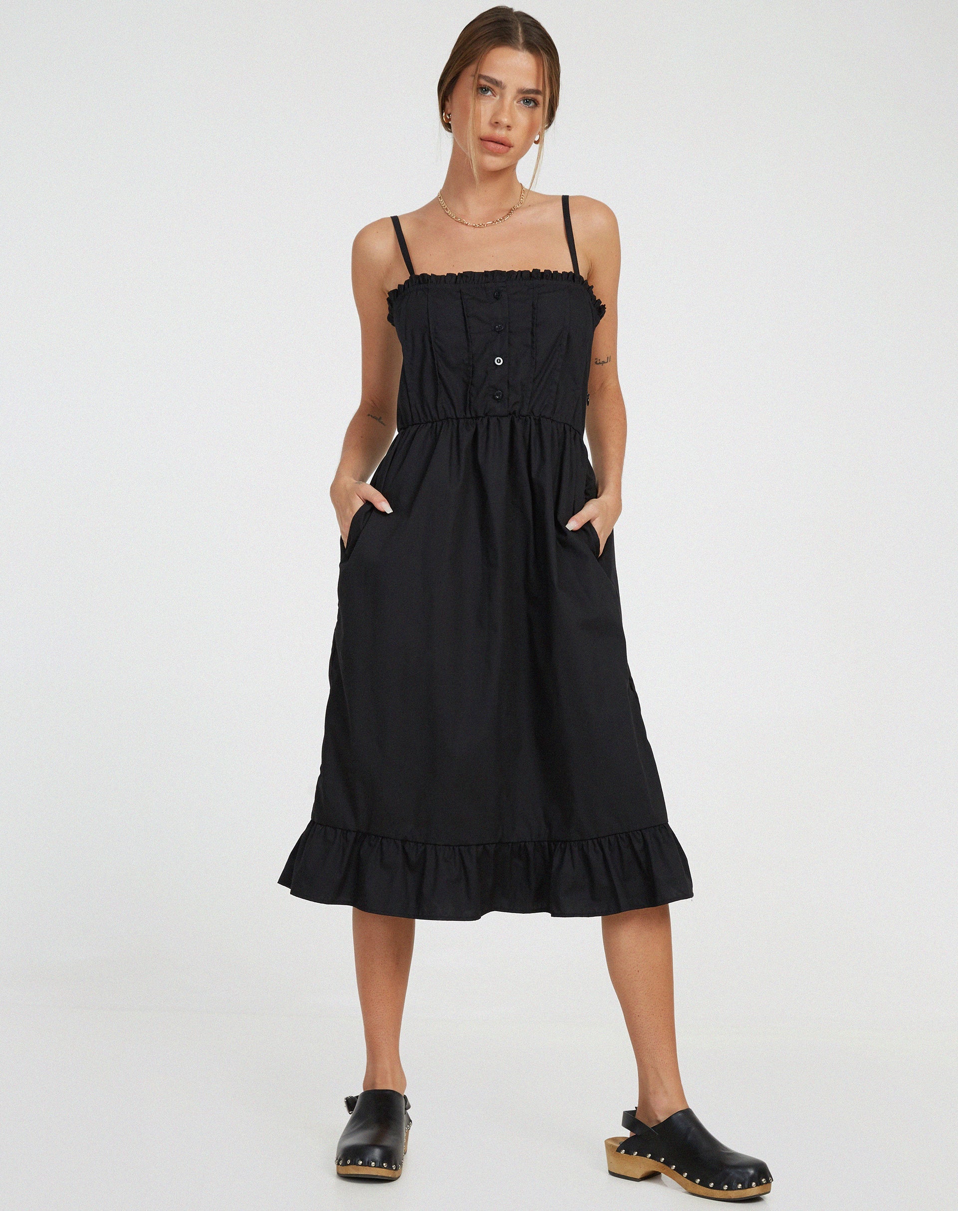 Abbildung von Lennox Midikleid in Schwarz