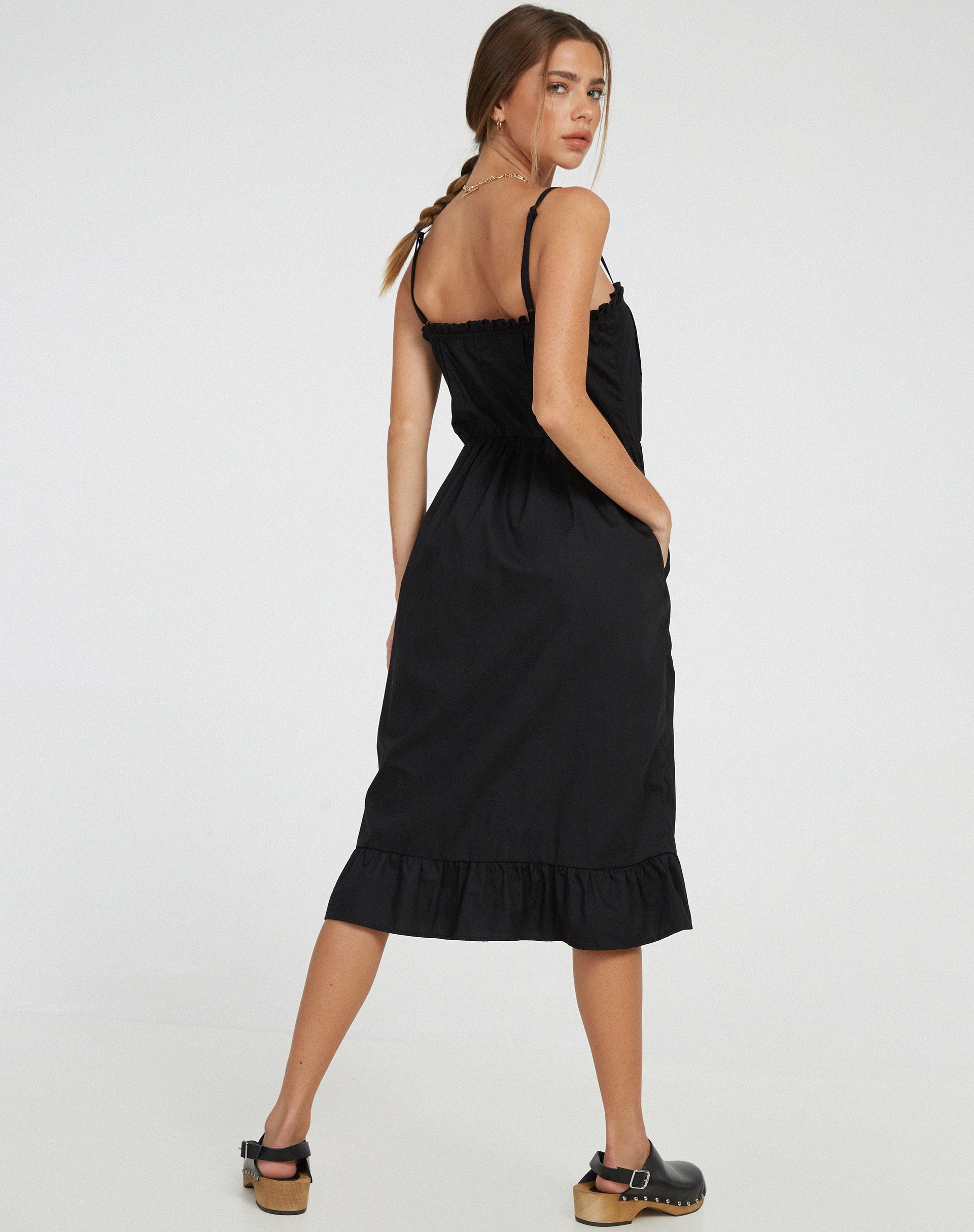 Abbildung von Lennox Midikleid in Schwarz