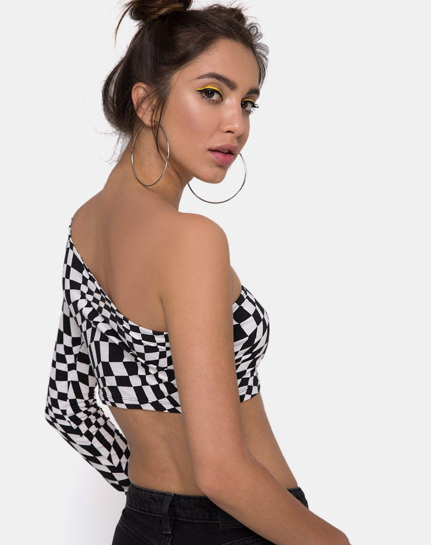 Lepo Crop Top in Square Flag S/W