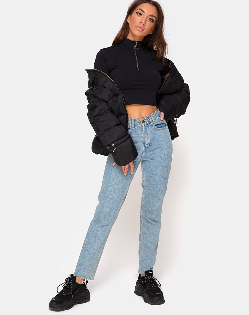 Bild von Lesver Crop Top in Schwarz
