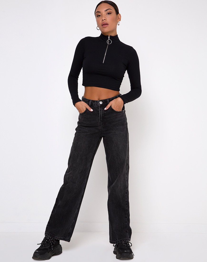 Bild von Lesvy Crop Top in Schwarz