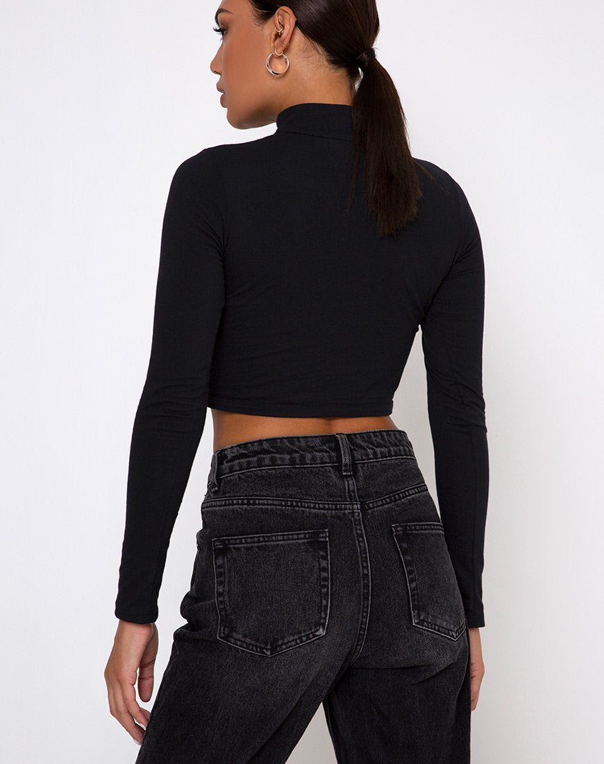 Lesvy Crop Top in Schwarz